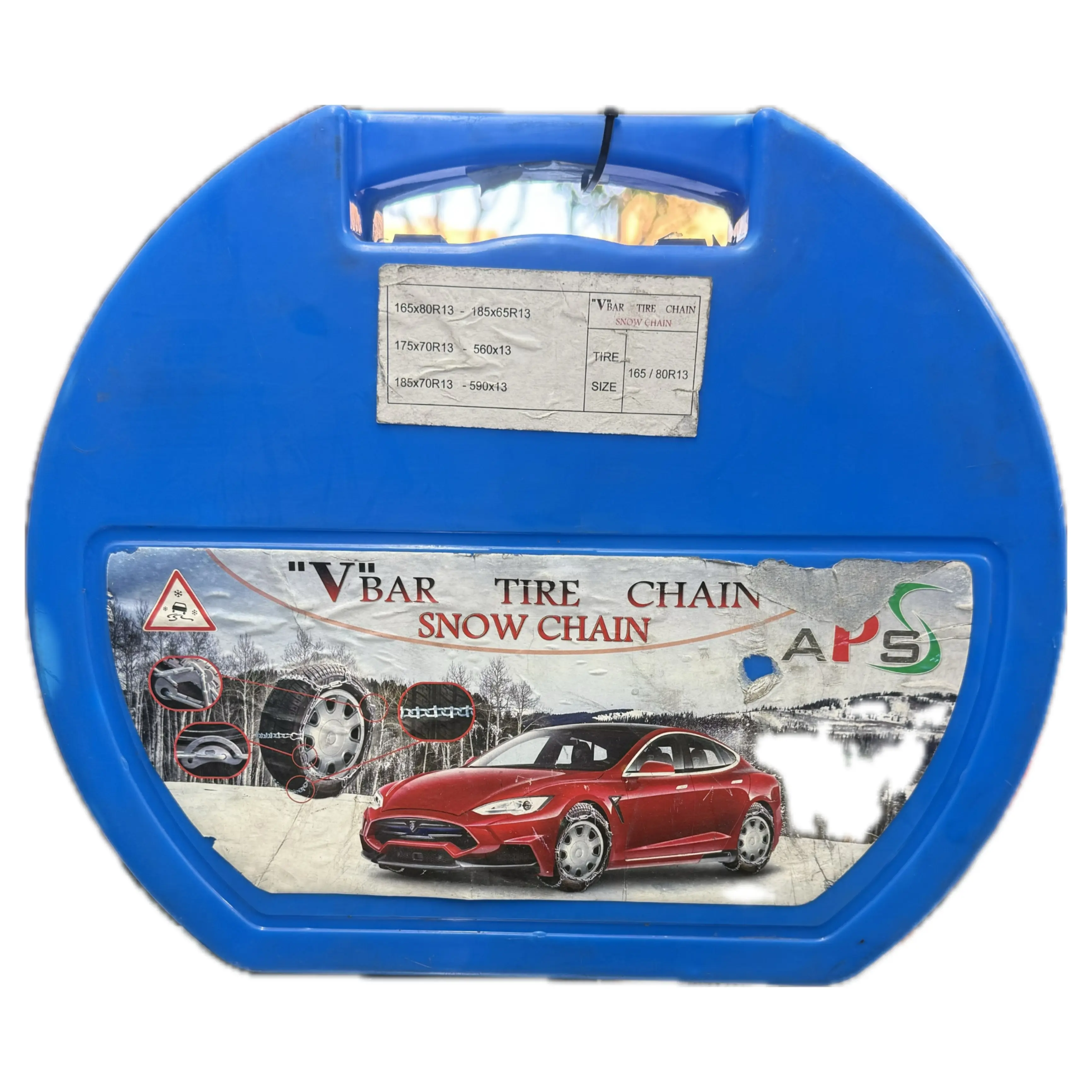 زنجیر چرخ 165/80R13 یخ شکن دار شرکتی مناسب برای لاستیک سایز 13 با پهنای 165، 175 ، 185